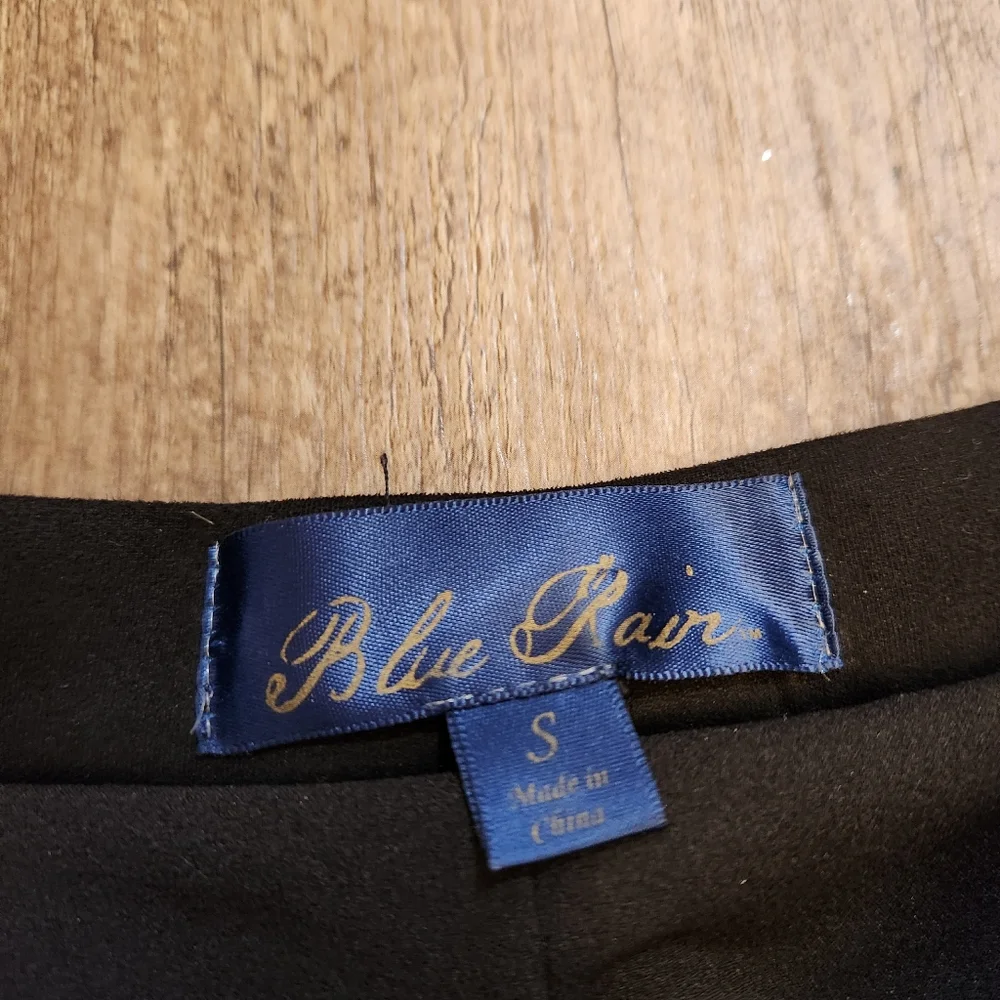 Blue Rain Black Suede with Gold Grommet Skirt